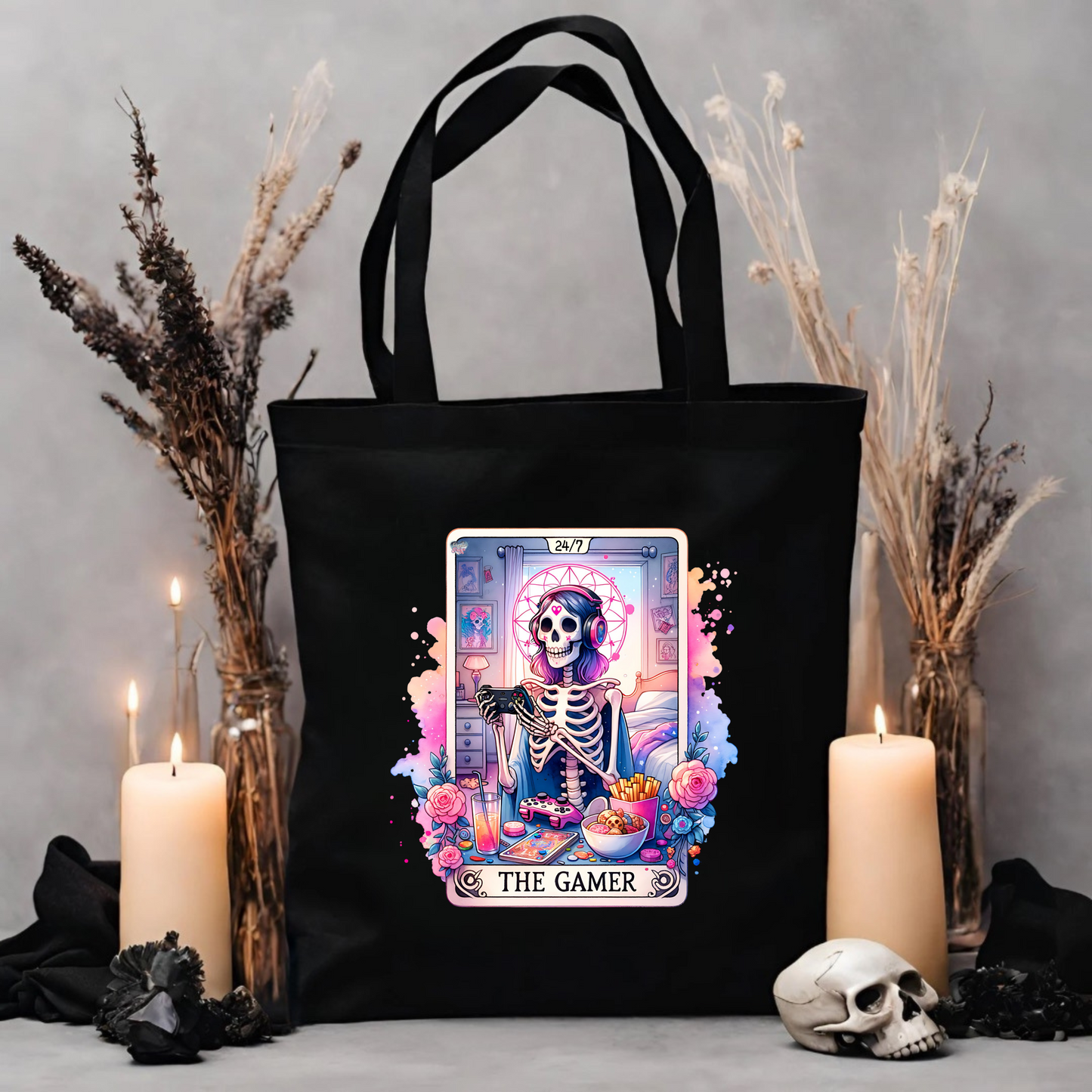 The Gamer Tarot Canvas Tote Bag