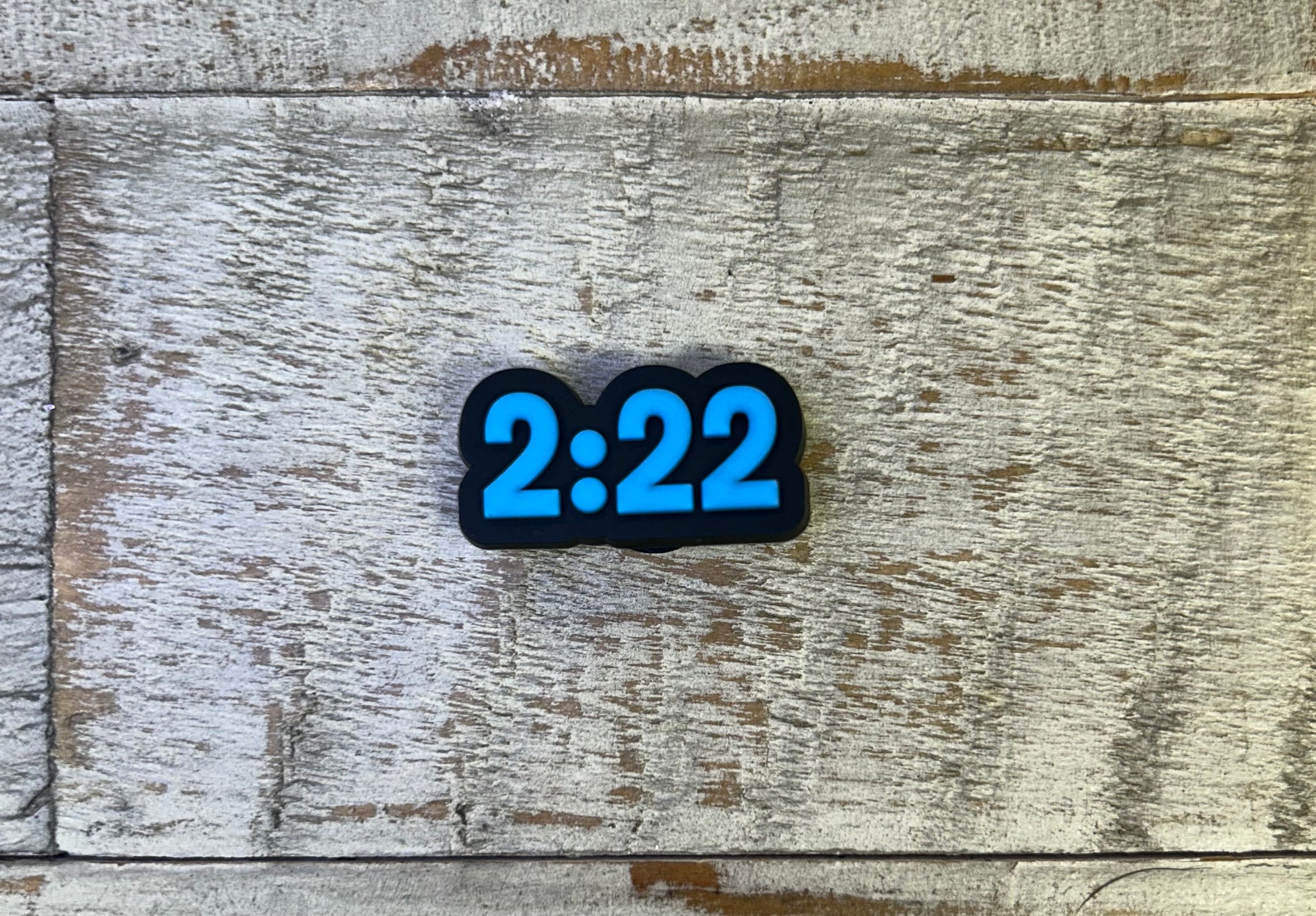 Blue and Black 2:22 Angel Number Shoe Charm