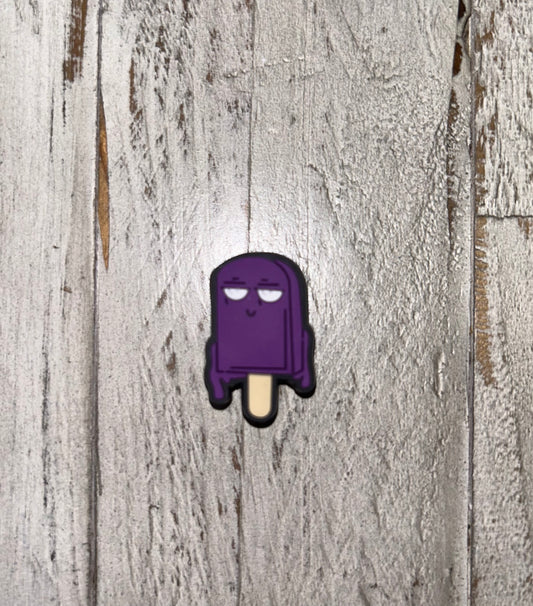 Purple Popsicle Shoe Charm