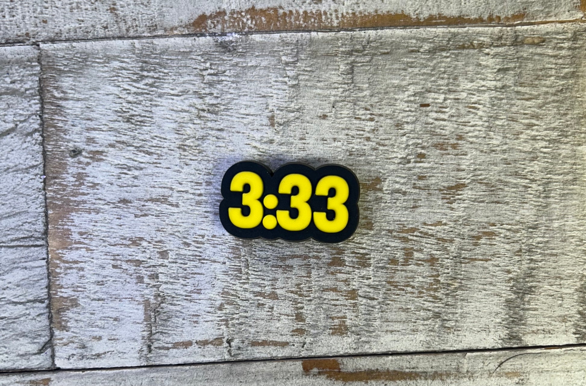 Yellow and Black 3:33 Shoe Charm