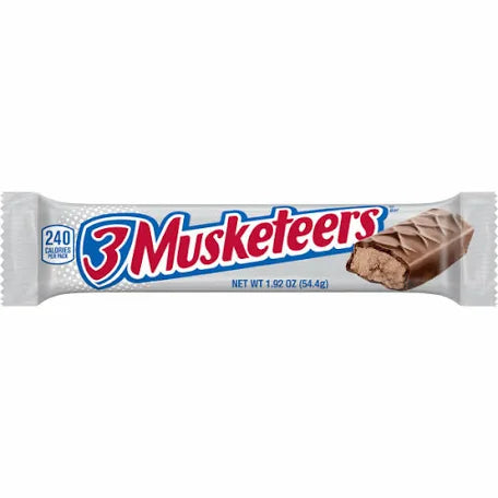 Full Size 3 Musketeers Chocolate Candy Bar