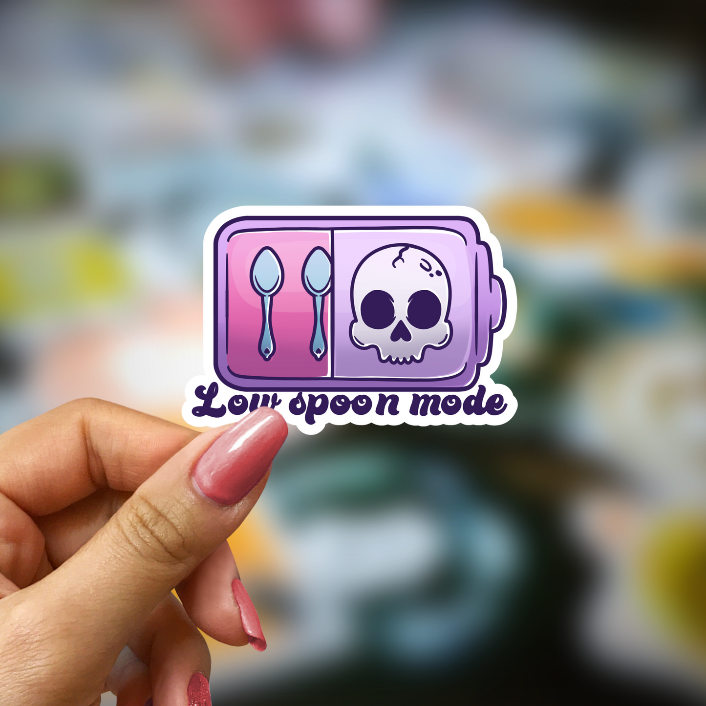 Low Spoon Mode 2.5in Water Resistant Sticker