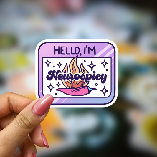 Hello I’m Neurospicy 2.5in Water Resistant Sticker