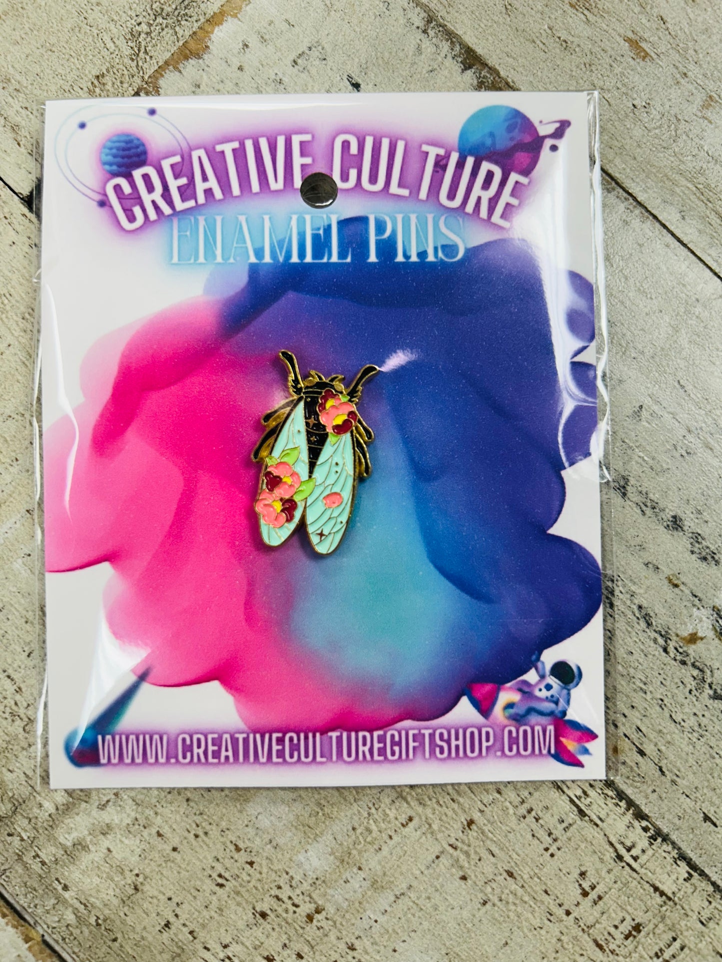 Blooming Moth Enamel Pin