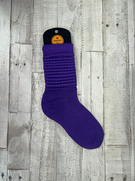 Purple Slouch Socks