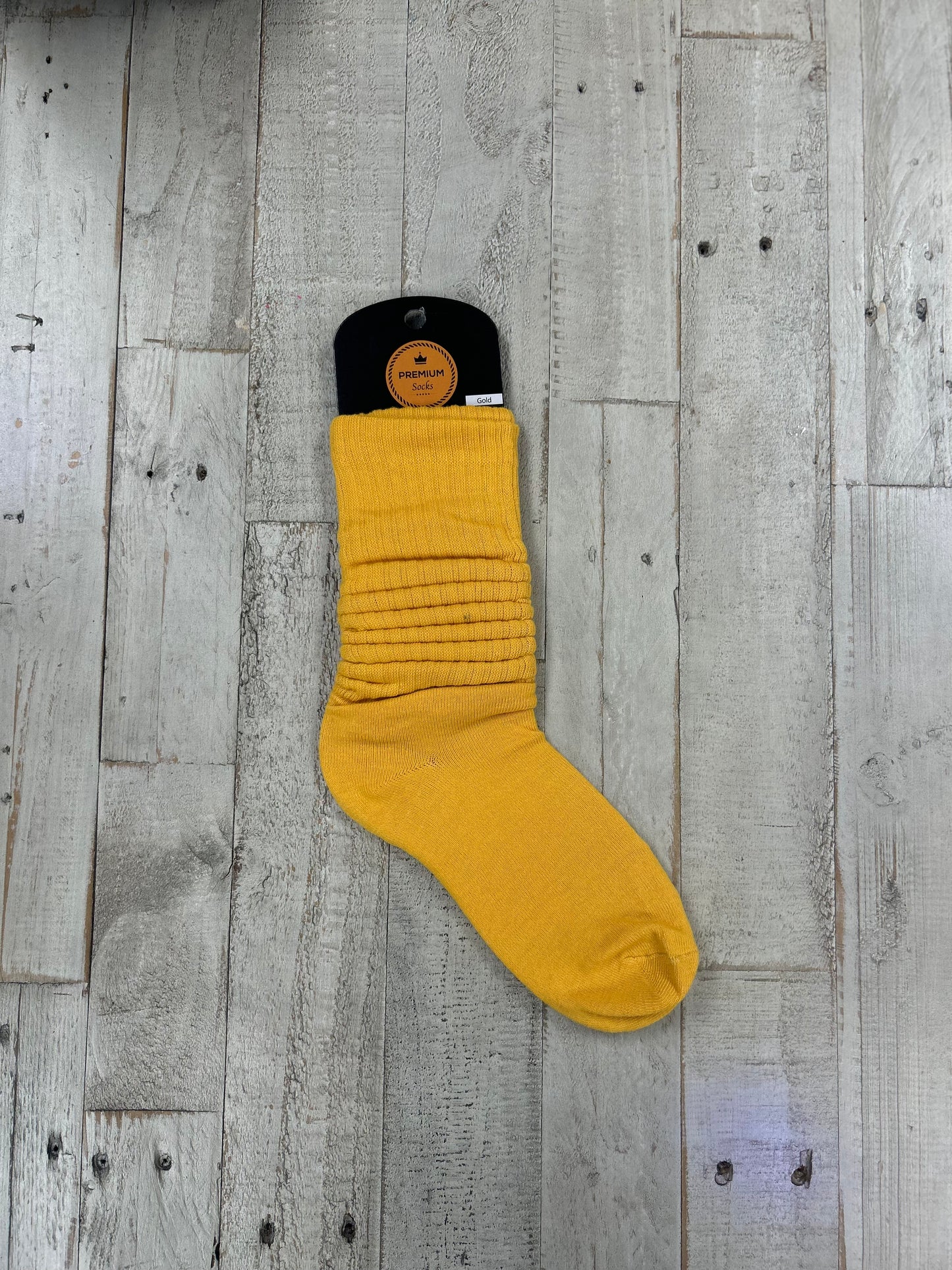 Yellow Gold Slouch Socks