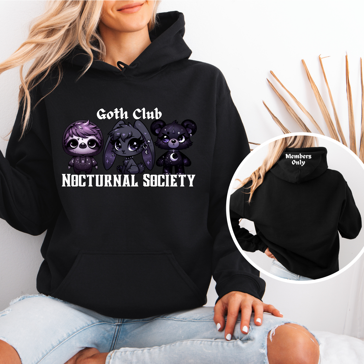 Nocturnal Society Goth Club Matching Set – Hoodie & Sweatpants Duo